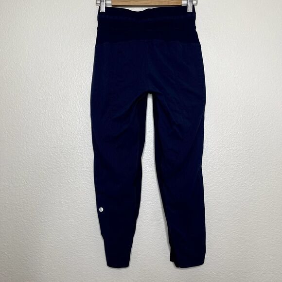 Lululemon Dance Studio Crop Pants Size 2 Track Swift Ankle Blue Drawstring Waist - Picture 12 of 12